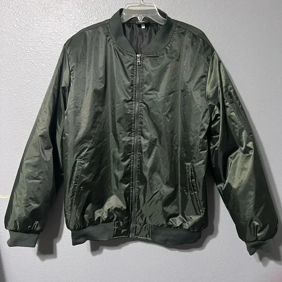 Truppa Airborne Men’s Bomber Jacket Sz XL Heavy Warm Winter Army Green Zip NWOT - Picture 1 of 3